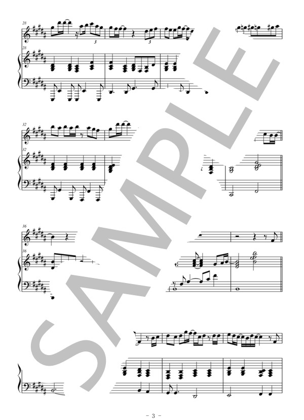 雪の華（フルート＆ピアノ伴奏） (中島 美嘉) / 上級 - サンプル譜面 3/5