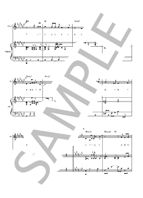 ユメノトビラ（弾き語り：桜内梨子 Full size)【メロディー・ピアノ】 (桜内 梨子) / ピアノ弾き語り 初〜中級 - サンプル譜面 4/5