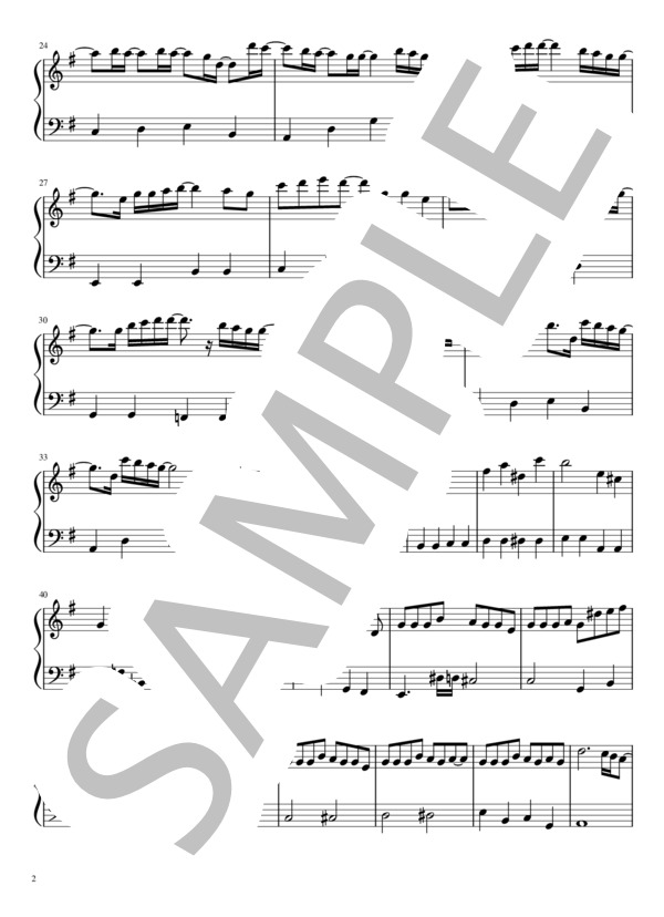 【動画あり】僕のこと  /  Mrs. GREEN APPLE【初心者用・簡単楽譜】 (Mrs.GREEN APPLE) / ピアノソロ 初級 - サンプル譜面 2/5