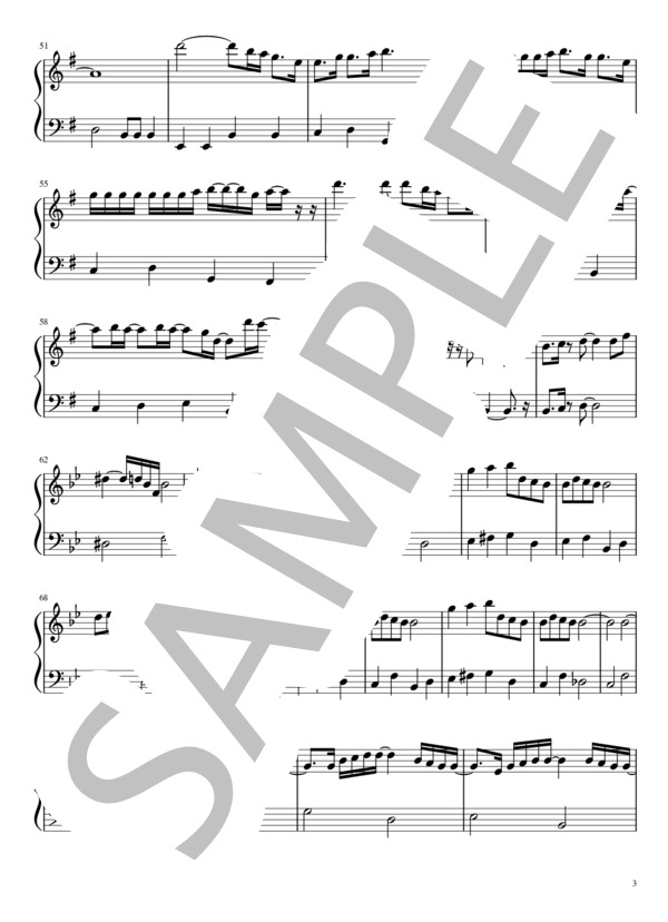 【動画あり】僕のこと  /  Mrs. GREEN APPLE【初心者用・簡単楽譜】 (Mrs.GREEN APPLE) / ピアノソロ 初級 - サンプル譜面 3/5