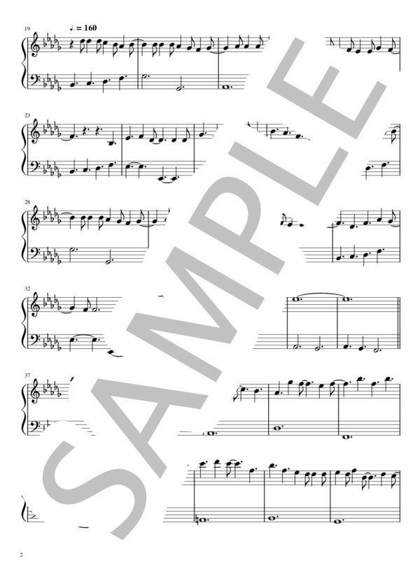 【動画あり】白日  /  King Gnu【初心者用・簡単楽譜】 / ピアノソロ 入門〜初級 - サンプル譜面 2/5