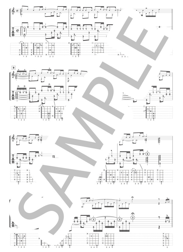 二人記念日 (奥 華子) / ギターソロ 中級 - サンプル譜面 2/3