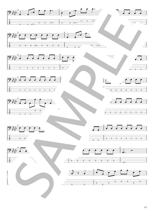 楽譜 憂鬱なラブソング Mega Shinnosuke エレキベース 初級 Piascore 楽譜ストア